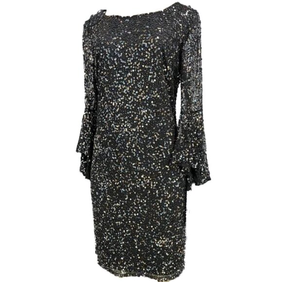 NWT Pissaro Nights 3/4 Sequin Evening Dress 8P - Picture 3 of 4